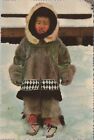 Mr Ale Pc Eskimo Boy In Mother Tailored Outfit Caribou C1970s Chrome Unp B1771