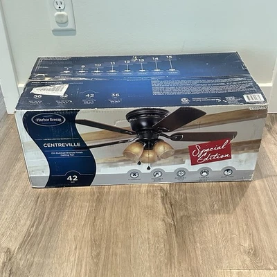 Harbor Breeze Centreville 42" Indoor 5-Blade Ceiling Fan ANTIQUE Bronze FINISH - Image 1 of 3