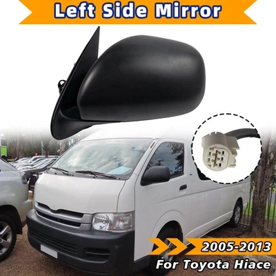 LH Left Electric Door Mirror (Round socket) For Toyota Hiace 2005-2013 - image 1 of 4