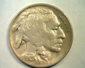 1928-D BUFFALO NICKEL GREAT COLOR CHOICE ABOUT UNCIRCULATED++ CH. AU++ ORIGINAL - Picture 1 of 2