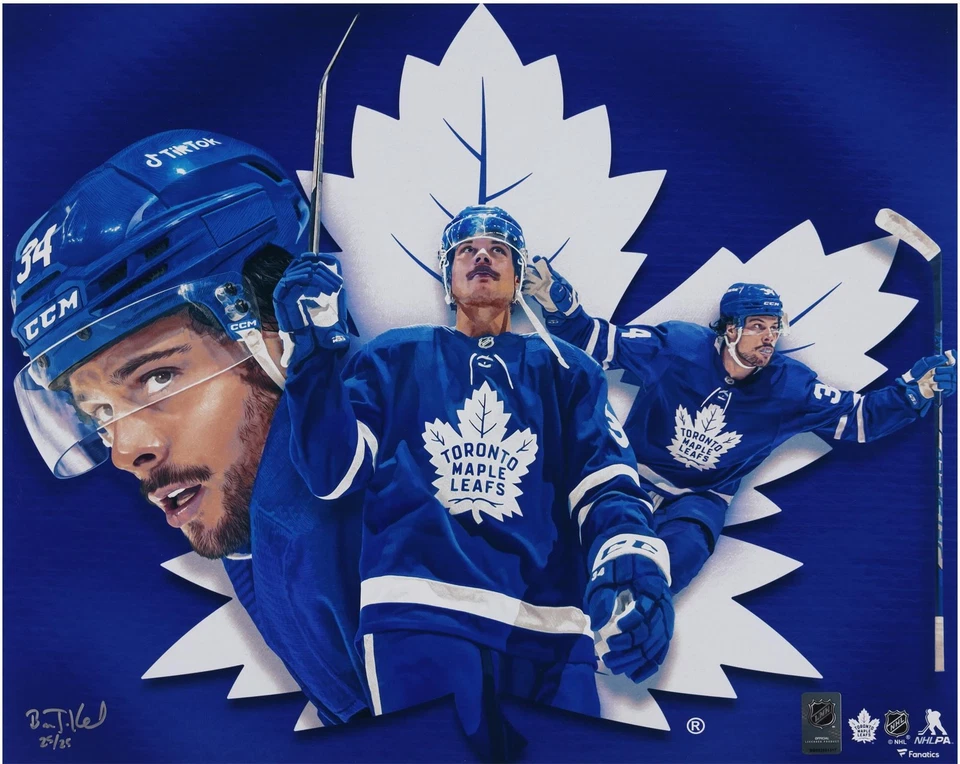 Auston Matthews Maple Leafs 16x20 Photo Print - Signed by Brian Konnick - LE 25 - Image 1 of 1