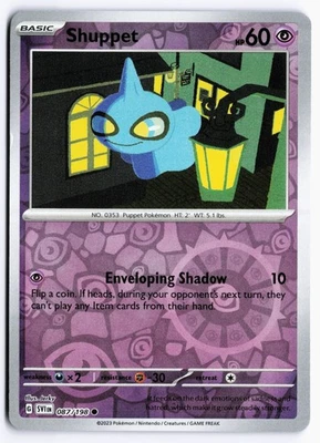 Shuppet Reverse Holo SV01: Scarlet & Violet Base Set 087/198 NM - Image 1 of 2