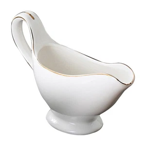  Gravy Pitcher: 300ml Saucer Gravy Bowl For Hot & Cold Sauces - Sauce Jug With - Picture 1 of 12