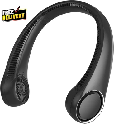 Ventilador de cuello portátil manos libres sin aspas ventilador personal de refrigeración 360°, portátil Qui... Foto 1 de 4