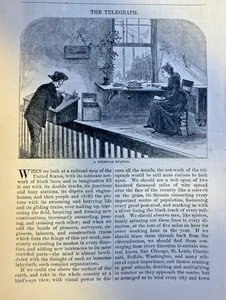 1873 Invention of the Telegraph Samuel Morse Western Union illustrated - Picture 1 of 6