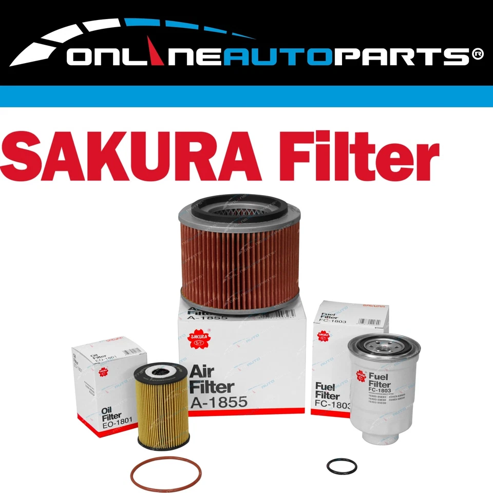 Air Oil Fuel Filter Service Kit for Patrol GU 4cyl ZD30DDT 3.0L Engine 2000~07  - image 1 of 1