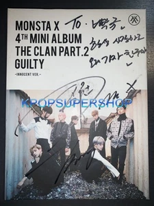 Monsta X 4to Mini Álbum El Clan 2.5 Parte 2 Culpable Jooheon Autografiado Firmado CD - Imagen 1 de 7