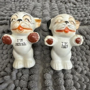Vintage - Porcelain - Bonzo the Dog Salt & Pepper Shakers - Japan - 3" Tall - Picture 1 of 13