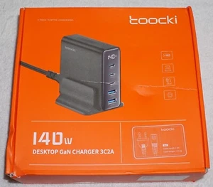 Toocki 140W GaN Desktop GaN Charger 3C2A With LED Display for Apple, Samsung NEW - Picture 1 of 3