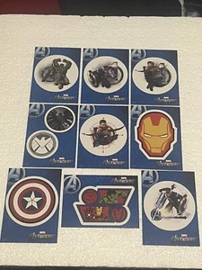 2012 Upper Deck Avengers Assemble Marvel Sticker Cards Lot of 9 Different Cards - Picture 1 of 2