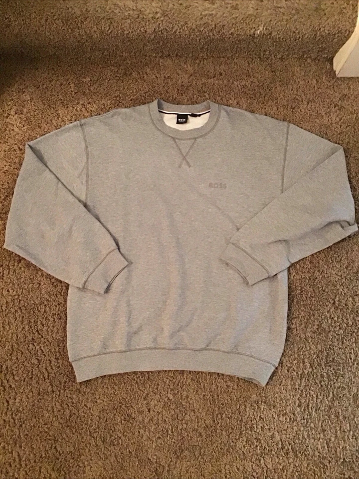 Hugo Boss Sudadera Para Hombre Logo Estampado Cuello Redondo Sudadera Talla XL Foto 1 de 3