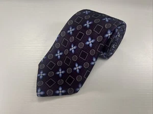NEW WITH TAGS Jos A. Bank Men's Purple Geometric Silk Neck Tie $98 - Picture 1 of 7