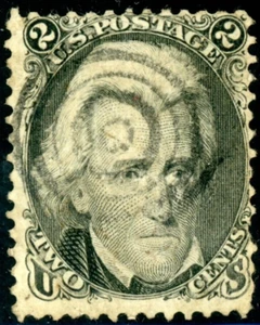 USA 73 "BLACK JACK" WITH NICE "BULLSEYE" CANCEL CAT $70 - Picture 1 of 1