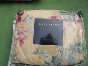 RALPH LAUREN PARSONAGE FLORAL YELLOW BEDSKIRT RUFFLE SIZE TWIN - Picture 1 of 3