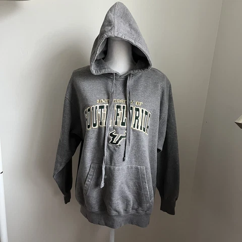 Champion University of South Florida Pullover Hoodie Gray Size M *Paint Cover