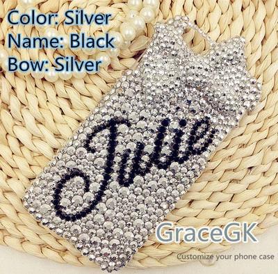定制个性化名称闪亮水钻手机壳 保护套 适合各种手机 — 第 1/4 张图片