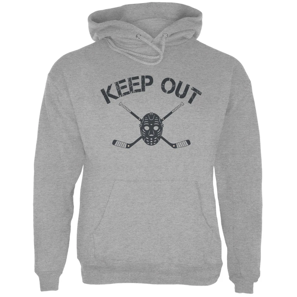 Sudadera con capucha deportiva gris para adultos Keep Out de portero de hockey Foto 1 de 1
