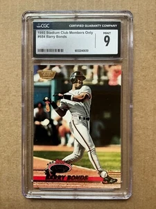 1993 Stadium Club Members Only Baseball #684 BARRY BONDS Just Graded CGC 9 Mint - Picture 1 of 2