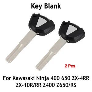 2x Uncut Key Blank Replacement For Kawasaki Ninja 400 ZX-10R ZX-10R Z650/RS Z400 - Picture 1 of 11