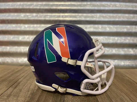 Custom Northwestern Wildcats (2022 Dublin Ireland) Speed Mini Helmet Cover