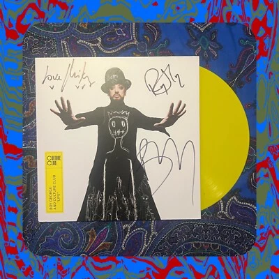 SIGNED - BOY GEORGE & CULTURE CLUB - LIFE Ltd Yellow Vinyl LP - Autographed RARE - Image 1 of 4