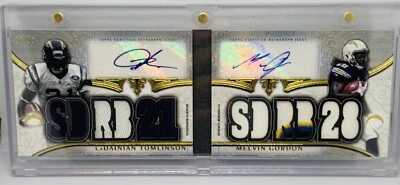 2015 Triple Threads Booklet LaDainian Tomlinson Melvin Gordon Patch Auto /36 LA - Image 1 of 4