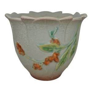 Roseville Bittersweet Gray 1951 Vintage Art Pottery Flower Pot 856-5 - Picture 1 of 6
