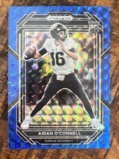 2023 Panini Prizm Draft Picks Aidan O’Connell Blue Finite RC No. 108 #28/89 SP
