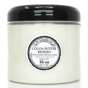 PURE COCOA BUTTER REFINED ORGANIC FRESH COLD PRESSED NATURAL 2 OZ UP TO 12 LB - Picture 1 of 23