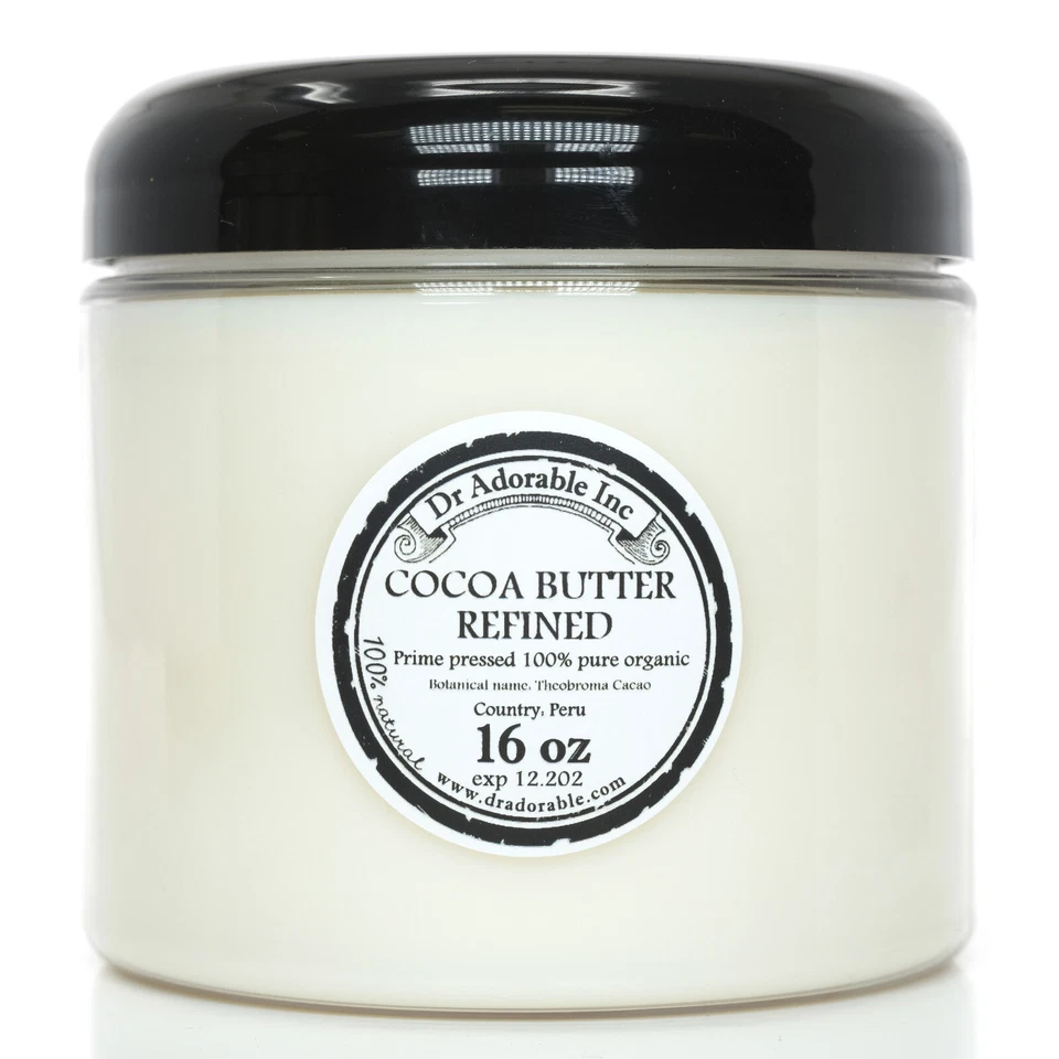 MANTECA DE CACAO PURA REFINADA ORGÁNICA FRESCA PRENSADA EN FRÍO NATURAL 2 OZ HASTA 12 LB Foto 1 de 4