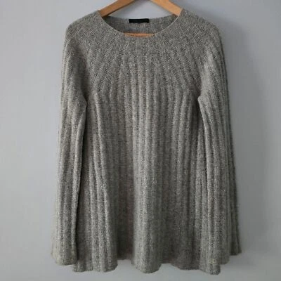 Suéter estilo túnica cachemir extremadamente suave gris jaspeado The Row talla XS Foto 1 de 4