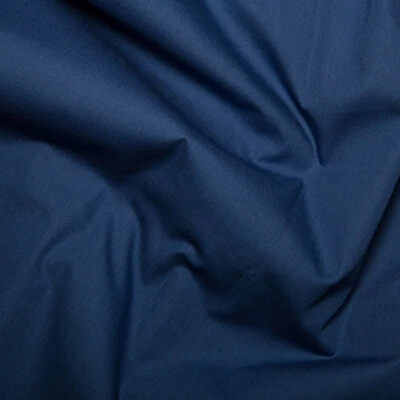 100% Cotton Poplin Fabric Plain - NAVY BLUE - Craft Fabric Material Metre - Image 1 of 3