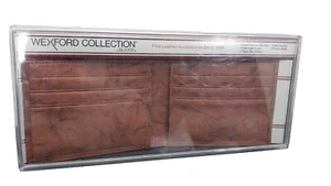 Vintage Wexford By Buxton Brown Leather Wallet Cowhide NOS Orig Box - Bild 1 von 12