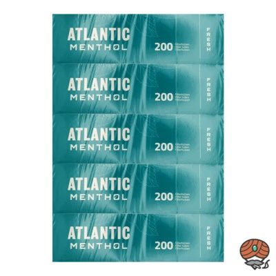 Atlantic Mentol King Size Hülsen - 5 Packungen = 1000 Filterhülsen