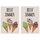2Pcs Burlap Garden Flag Summer Welcome Double Sided Yard Flags Decoration5925