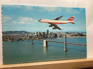 Trans World Airlines (TWA) y puente Golden Gate: San Francisco, CA - Postal - Imagen 1 de 3