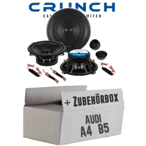 Crunch Lautsprecher für Audi A4 B5 Front Tür 13cm 2-Wege System Auto Einbauset - Bild 1 von 6