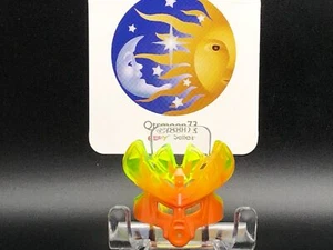 LEGO BIONICLE Schutzmaske aus Stein 19149pb05 dunkelorange & trans neongrün - Bild 1 von 6