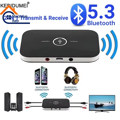 B6 Adattatore Bluetooth 5.3 2in1 Trasmettitore Ricevitore Audio AUX 3.5mm RCA US - Immagine 1 di 4