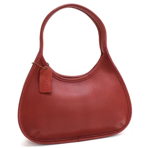 Vintage COACH Old Coach Ergo Mini Satchel 9027 Hand Bag Red Leather Purse T0CY - Picture 1 of 9