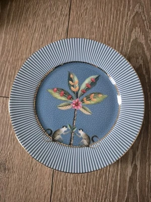 NEU 1 Stk. Pip Studio Teller 17cm La Majorelle Blau Blue Blumen Affe - Bild 1 von 4
