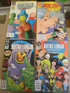 DC 1990 4 ishs JUSTICE LEAGUE QUARTERLY 1 2 4 JUSTICE LEAGUE AMERICA ANNUAL 4 NM - Picture 1 of 12