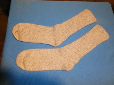 CALCETINES GRUESOS CÁLIDOS DE LANA DE TRAPO AVENA BRONCEADO TALLA L ZAPATOS GRANDES TALLA 8-11 Foto 1 de 4