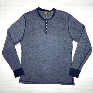 Camiseta Henley Civilianaire Knitwear Azul Manga Larga Hecha en EE. UU. Para Hombres Mediana - Imagen 1 de 8