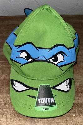 NUEVO CON ETIQUETAS Niños Adolescentes Mutantes Tortugas Ninja Azul "Leonardo" Gorra de Béisbol OSFM Foto 1 de 3