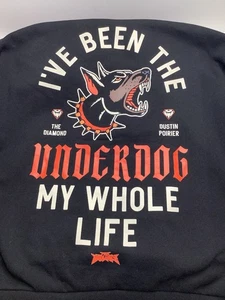 Dustin Diamond Poirier Black 2XL Heavy Hoodie Sweatshirt Full Violence Underdog - Picture 1 of 3