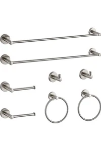 BGL Bathroom Hardware Set Brushed Nickel Double Set - Picture 1 of 10