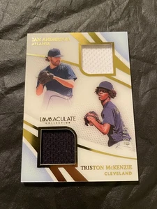 2021 Panini MD-AM Ian Anderson & Triston McKenzie /99 Numbered Jersey Patch Card - Picture 1 of 5