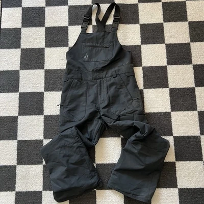 Volcom Kids Snow Bib Pants — Black (10K Waterproof) - Image 1 of 4