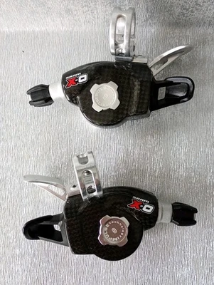 SRAM X0 Carbon Gear Trigger Shifters 3x9 Speed Silver XO Mtb Mountain Bike z1022 - Image 1 of 4